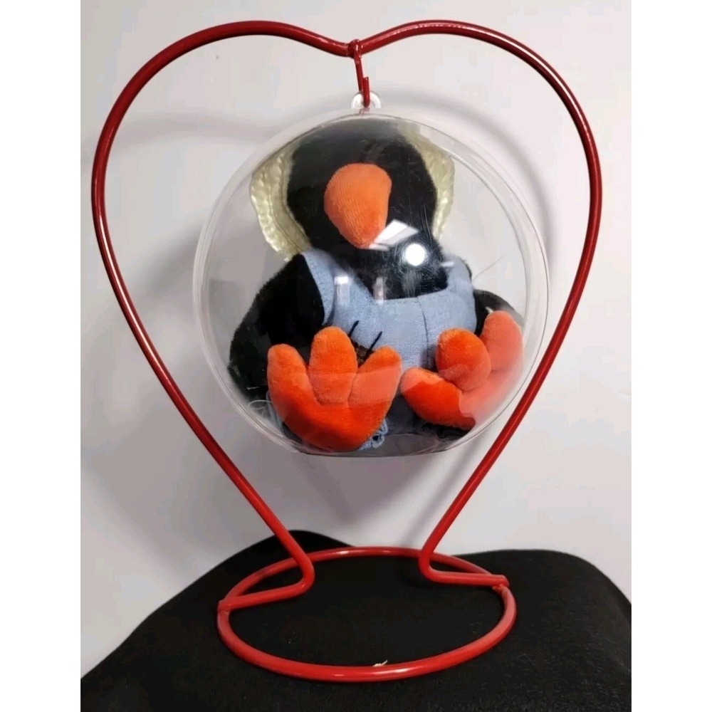 Ty Attic Treasures Cawley the Crow Plush In Plastic Bubble With Heart Frame New